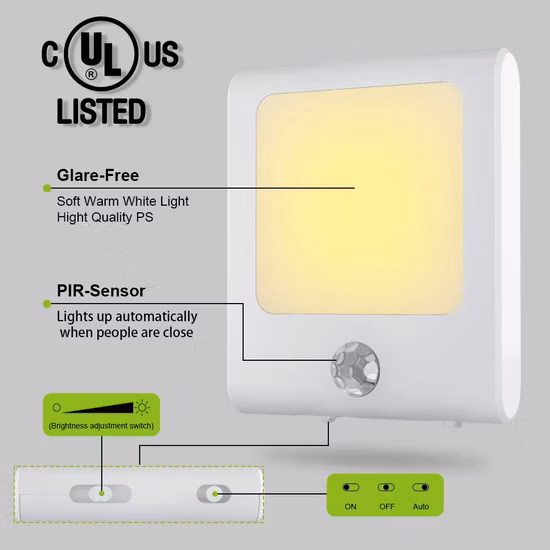 Plug LED Auto Sensor Night Light - EU Plug